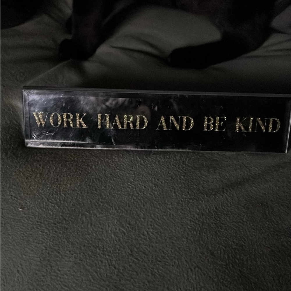 Gold Inspirational Desk Sign